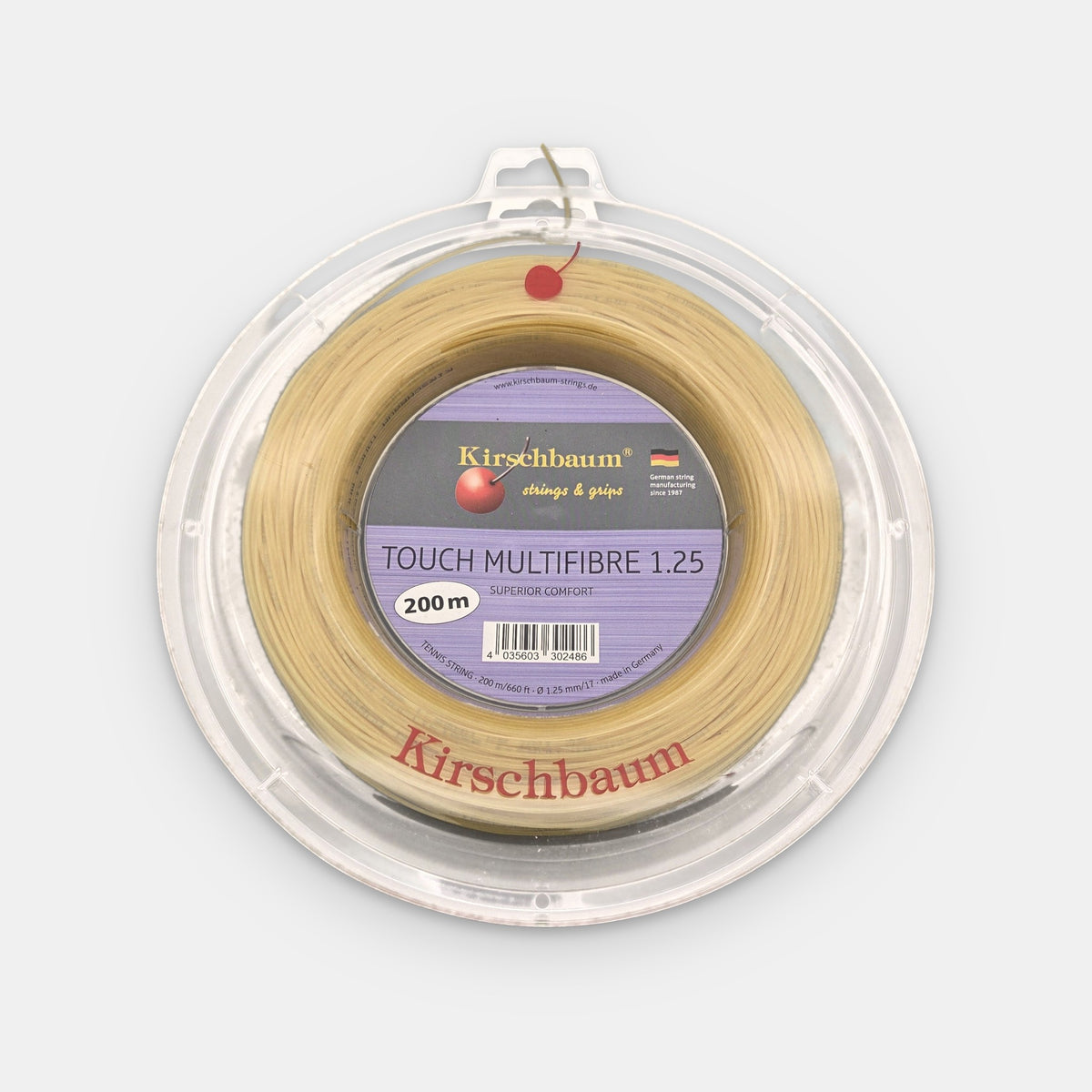 Cordaje de tenis Kirschbaum TOUCH MULTIFIBRE claro: bobina de 200 m