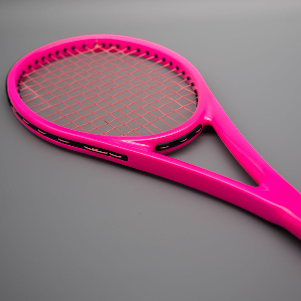 SweetSpot Trainer rosa de myRacket: cabeza de la raqueta sobre fondo gris