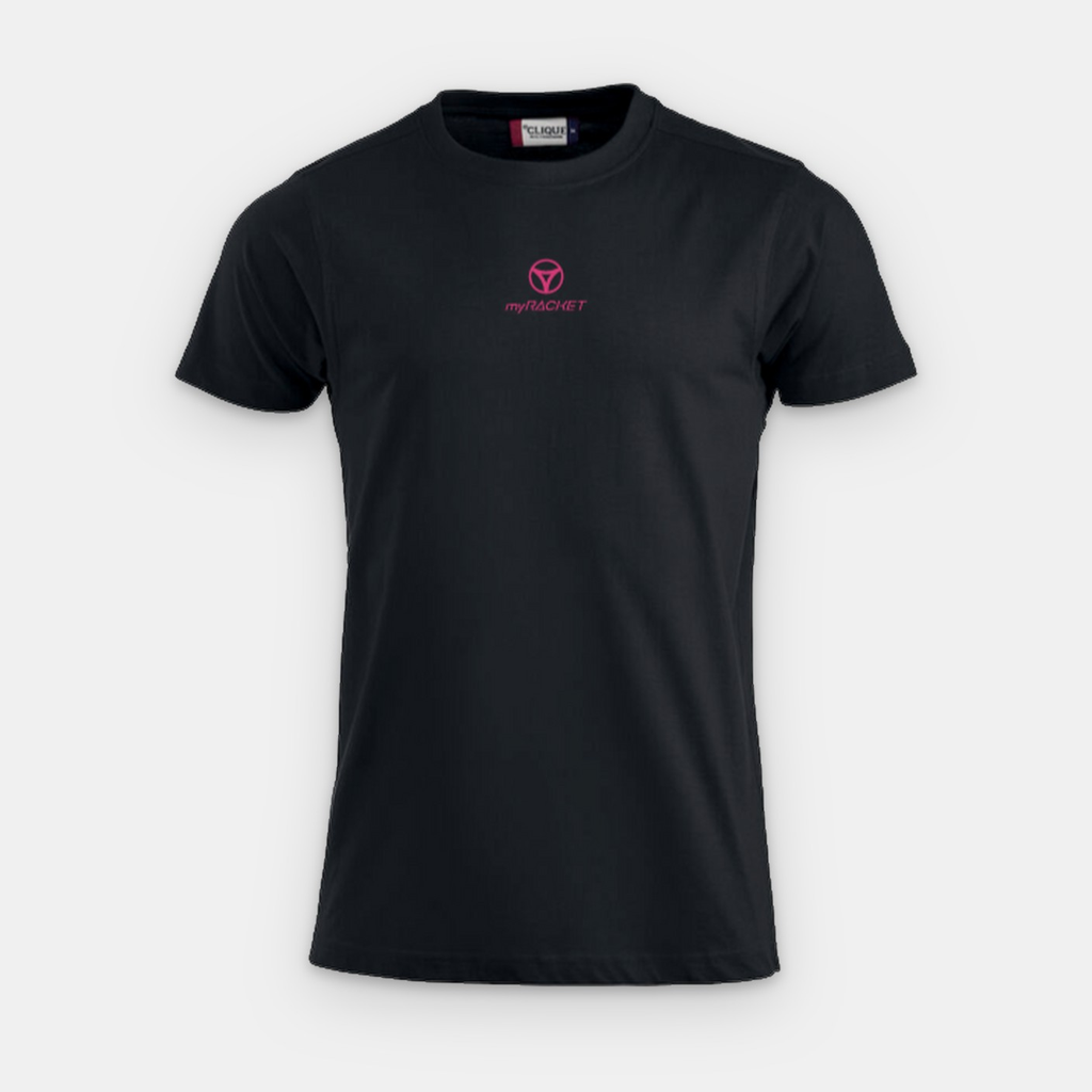 T-shirt en coton myRacket noir – vue de face