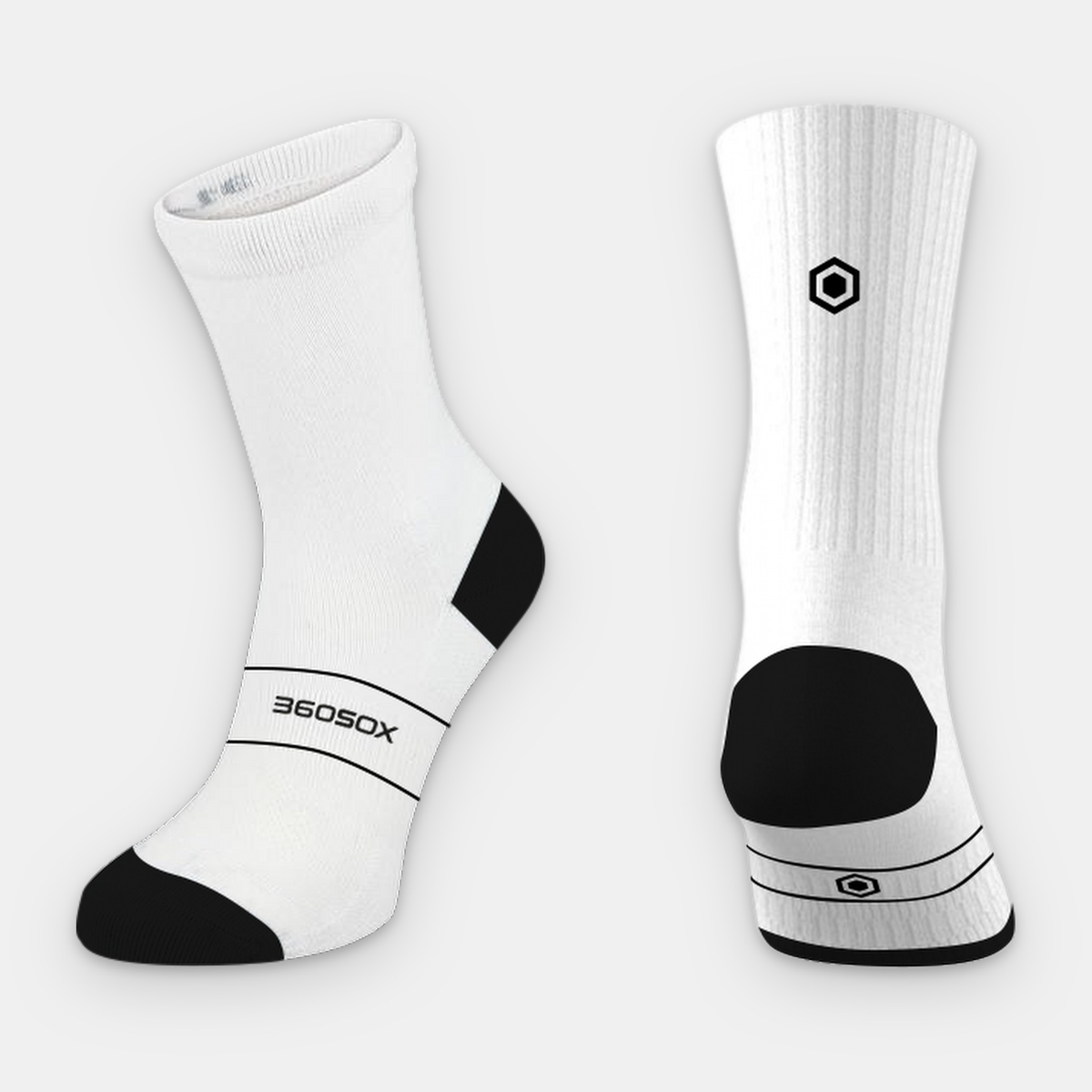 Kompresné ponožky 360SOX MID SOX – biele