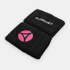 Potítko myRacket Sweat it – čierne s ružovým logom
